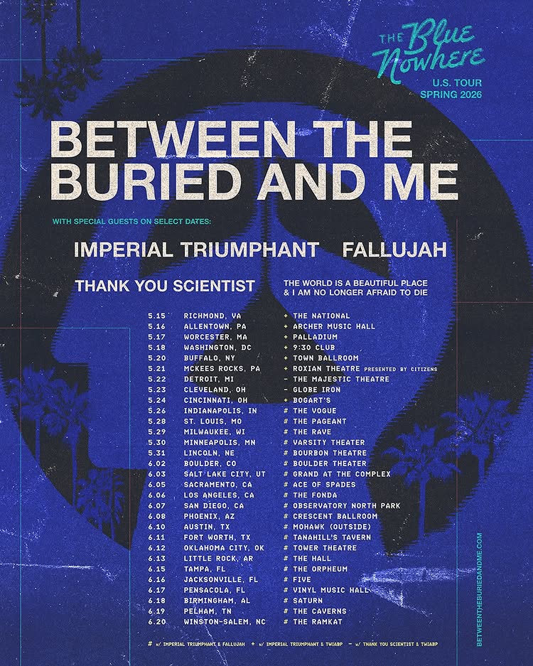 Imperial Triumphant The Blue Nowhere U.S. Tour Poster 2026